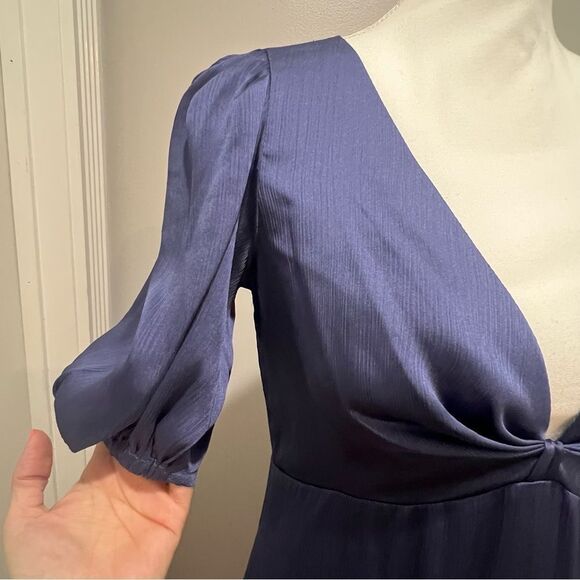 NWT Sachin + Babi Alli gown with puff sleeves in Cobalt blue women's size 2 - Picture 9 of 13